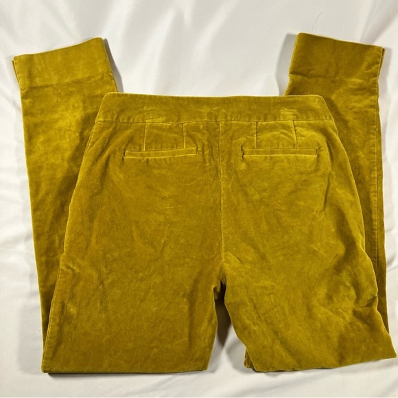 Boden velvet dark yellow mustard pants, Kew style, ankle trousers cottage sz 4 - Picture 9 of 10